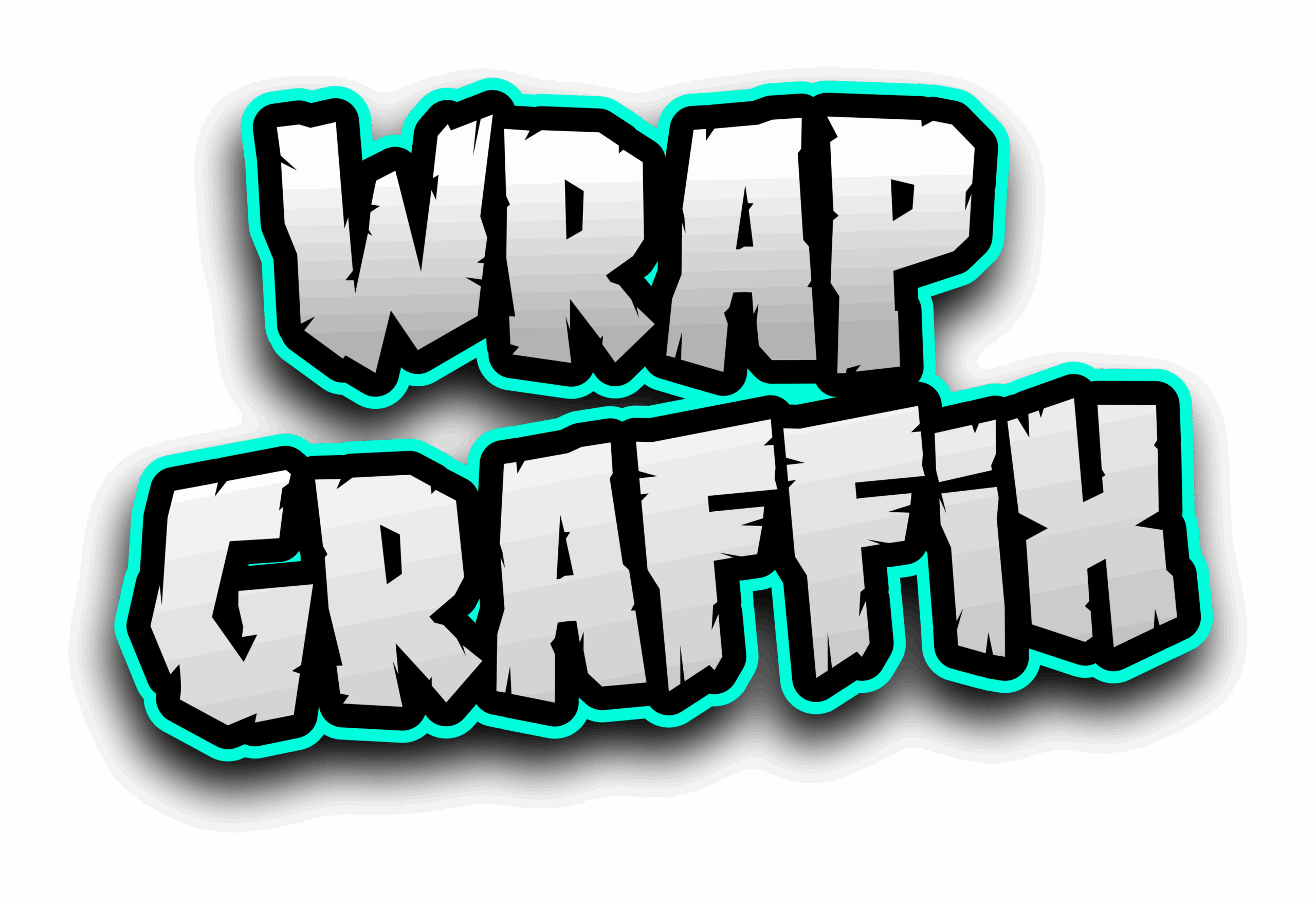 Graffiti-style text reading 'WRAP GRAFFITI' with a bold, outlined font.